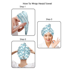 HOUSSE Ember Microfiber Head Towel, Ultra Soft, Absorbent & Hair Wrap