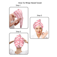 HOUSSE Ember Microfiber Head Towel, Ultra Soft, Absorbent & Hair Wrap