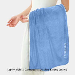 HOUSSE Premium Soft Microfiber Embroidery Bath Towel for Men, Women & Kids, 70x140cm Absorbent Quick-Drying Sweat Towel, 350 GSM Ideal for Gym, Beach, Outdoor