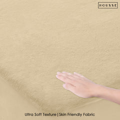 HOUSSE Water Proof Terry Cotton Feel Mattress Protector | Ultra Soft Breathable & Hypoallergenic Fitted Bed |