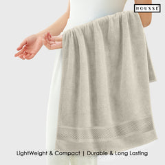 HOUSSE Nexora Cotton Towels | Quick Absorption & Faster Drying Towel | 600 GSM | Cotton Towel for Men/Women | Urban Comfort