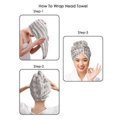 HOUSSE Eden Microfiber Head Towel, Ultra Soft, Absorbent & Hair Wrap