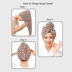 Twix Microfiber Head Wrap Towel – Ultra Soft, Quick Dry & Highly Absorbent