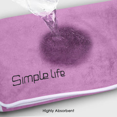HOUSSE Premium Soft Microfiber Embroidery Bath Towel for Men, Women & Kids, 70x140cm Absorbent Quick-Drying Sweat Towel, 350 GSM Ideal for Gym, Beach, Outdoor