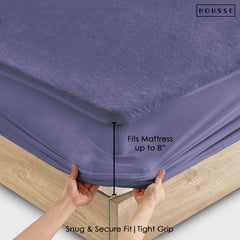 HOUSSE Water Proof Terry Cotton Feel Mattress Protector | Ultra Soft Breathable & Hypoallergenic Fitted Bed |