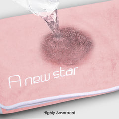 HOUSSE Premium Soft Microfiber Embroidery Bath Towel for Men, Women & Kids, 70x140cm Absorbent Quick-Drying Sweat Towel, 350 GSM Ideal for Gym, Beach, Outdoor