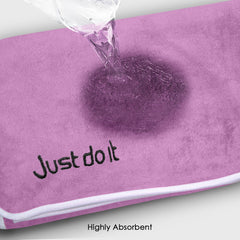 HOUSSE Premium Soft Microfiber Embroidery Bath Towel for Men, Women & Kids, 70x140cm Absorbent Quick-Drying Sweat Towel, 350 GSM Ideal for Gym, Beach, Outdoor