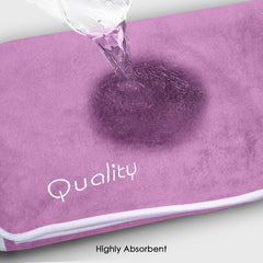 HOUSSE Premium Soft Microfiber Embroidery Bath Towel for Men, Women & Kids, 70x140cm Absorbent Quick-Drying Sweat Towel, 350 GSM Ideal for Gym, Beach, Outdoor