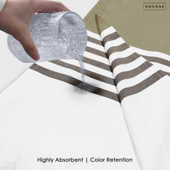 HOUSSE Bold Stripe 100% Bamboo Extra Large Bath Towel | Ultra Soft, Absorbent, Light Weight, & Quick Dry Towel for Bath, Travel, Gym, Beach, Pool, and Yoga | 80 X 160 cms