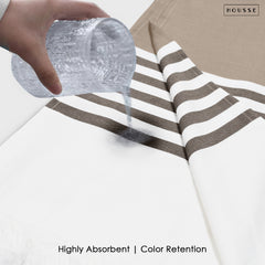 HOUSSE Bold Stripe 100% Bamboo Extra Large Bath Towel | Ultra Soft, Absorbent, Light Weight, & Quick Dry Towel for Bath, Travel, Gym, Beach, Pool, and Yoga | 80 X 160 cms