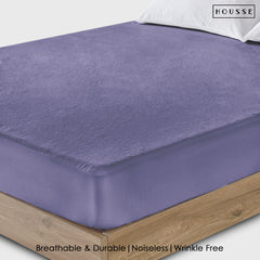HOUSSE Water Proof Terry Cotton Feel Mattress Protector | Ultra Soft Breathable & Hypoallergenic Fitted Bed |