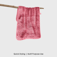 HOUSSE Microfiber Stripes Hand Towels for Women & Men | Ultra Soft | Super Absorbent Towels for Gym, Yoga, Beach Daiily USe |