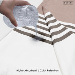 HOUSSE Bold Stripe 100% Bamboo Extra Large Bath Towel | Ultra Soft, Absorbent, Light Weight, & Quick Dry Towel for Bath, Travel, Gym, Beach, Pool, and Yoga | 80 X 160 cms