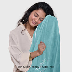 HOUSSE Premium Soft Microfiber Embroidery Bath Towel for Men, Women & Kids, 70x140cm Absorbent Quick-Drying Sweat Towel, 350 GSM Ideal for Gym, Beach, Outdoor