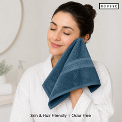 HOUSSE Nexora Cotton Towels | Quick Absorption & Faster Drying Towel | 600 GSM | Cotton Towel for Men/Women | Urban Comfort