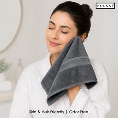 HOUSSE Nexora Cotton Towels | Quick Absorption & Faster Drying Towel | 600 GSM | Cotton Towel for Men/Women | Urban Comfort