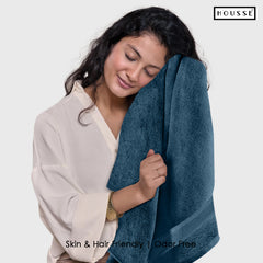 HOUSSE Nexora Cotton Towels | Quick Absorption & Faster Drying Towel | 600 GSM | Cotton Towel for Men/Women | Urban Comfort