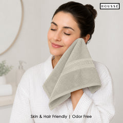 HOUSSE Nexora Cotton Towels | Quick Absorption & Faster Drying Towel | 600 GSM | Cotton Towel for Men/Women | Urban Comfort