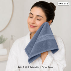 HOUSSE Nexora Cotton Towels | Quick Absorption & Faster Drying Towel | 600 GSM | Cotton Towel for Men/Women | Urban Comfort