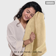 HOUSSE Nexora Cotton Towels | Quick Absorption & Faster Drying Towel | 600 GSM | Cotton Towel for Men/Women | Urban Comfort