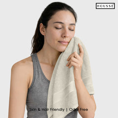 HOUSSE Nexora Cotton Towels | Quick Absorption & Faster Drying Towel | 600 GSM | Cotton Towel for Men/Women | Urban Comfort