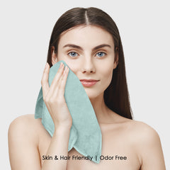 HOUSSE Microfiber Face Towels | Ultra Absorbent, Odour-Free, Quick Dry 450 GSM Face Towel for Home, Gym, Travel, Running and Personal Use | 30x30 cm | Set of 4 in One Colour (Indian Teal, Pack of 4)