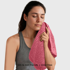 HOUSSE Microfiber Stripes Hand Towels for Women & Men | Ultra Soft | Super Absorbent Towels for Gym, Yoga, Beach Daiily USe |