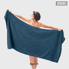 HOUSSE Nexora Cotton Towels | Quick Absorption & Faster Drying Towel | 600 GSM | Cotton Towel for Men/Women | Urban Comfort