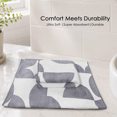 Dual Tone 480 GSM Reversible Microfiber Towel Set
