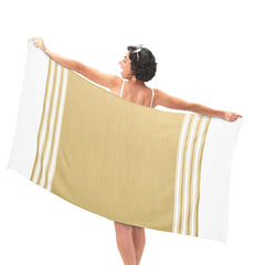 HOUSSE Bold Stripe 100% Bamboo Extra Large Bath Towel | Ultra Soft, Absorbent, Light Weight, & Quick Dry Towel for Bath, Travel, Gym, Beach, Pool, and Yoga | 80 X 160 cms
