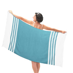 HOUSSE Bold Stripe 100% Bamboo Extra Large Bath Towel | Ultra Soft, Absorbent, Light Weight, & Quick Dry Towel for Bath, Travel, Gym, Beach, Pool, and Yoga | 80 X 160 cms