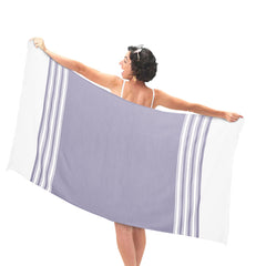 HOUSSE Bold Stripe 100% Bamboo Extra Large Bath Towel | Ultra Soft, Absorbent, Light Weight, & Quick Dry Towel for Bath, Travel, Gym, Beach, Pool, and Yoga | 80 X 160 cms
