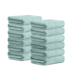 HOUSSE Microfiber Face Towels | Ultra Absorbent, Odour-Free, Quick Dry 450 GSM Face Towel for Home, Gym, Travel, Running and Personal Use | 30x30 cm | Set of 4 in One Colour (Indian Teal, Pack of 4)