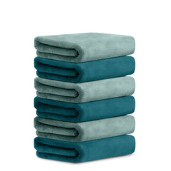 HOUSSE Microfiber Face Towel | Super Soft & Quick Absorbent |Multi Usage 30 x 30 cm, 450 GSM | for All Ages | (Set of 4,and 6)