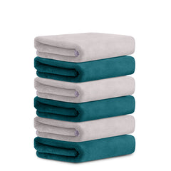 HOUSSE Microfiber Face Towel | Super Soft & Quick Absorbent |Multi Usage 30 x 30 cm, 450 GSM | for All Ages | (Set of 4,and 6)