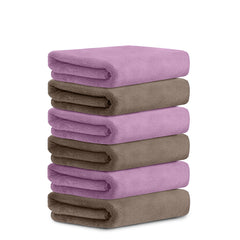 HOUSSE Microfiber Face Towel | Super Soft & Quick Absorbent |Multi Usage 30 x 30 cm, 450 GSM | for All Ages | (Set of 4,and 6)