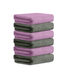 HOUSSE Microfiber Face Towel | Super Soft & Quick Absorbent |Multi Usage 30 x 30 cm, 450 GSM | for All Ages | (Set of 4,and 6)