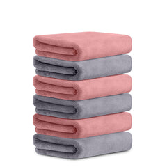HOUSSE Microfiber Face Towel | Super Soft & Quick Absorbent |Multi Usage 30 x 30 cm, 450 GSM | for All Ages | (Set of 4,and 6)