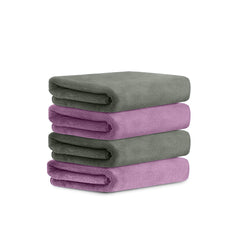 HOUSSE Microfiber Face Towel | Super Soft & Quick Absorbent |Multi Usage 30 x 30 cm, 450 GSM | for All Ages | (Set of 4,and 6)