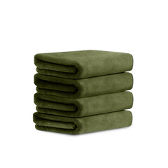 HOUSSE Microfiber Face Towels | Ultra Absorbent, Odour-Free, Quick Dry 450 GSM Face Towel for Home, Gym, Travel, Running and Personal Use | 30x30 cm | Set of 4 in One Colour (Indian Teal, Pack of 4)