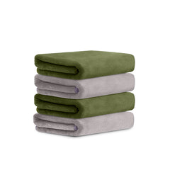 HOUSSE Microfiber Face Towel | Super Soft & Quick Absorbent |Multi Usage 30 x 30 cm, 450 GSM | for All Ages | (Set of 4,and 6)