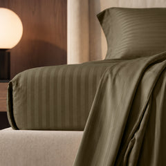 Stripe Glace 400 TC Cotton Bedsheet
