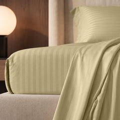 Stripe Glace 400 TC Cotton Bedsheet