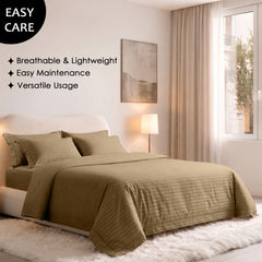 Stripe Glace 400 TC Cotton Bedsheet