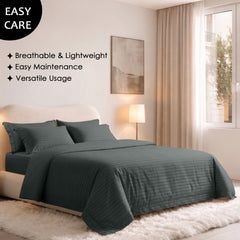 Stripe Glace 400 TC Cotton Bedsheet