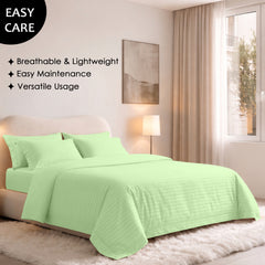 Stripe Glace 400 TC Cotton Bedsheet