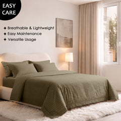 Stripe Glace 400 TC Cotton Bedsheet