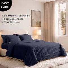Stripe Glace 400 TC Cotton Bedsheet