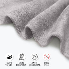 HOUSSE Microfiber Face Towel | Super Soft & Quick Absorbent |Multi Usage 30 x 30 cm, 450 GSM | for All Ages | (Set of 4,and 6)