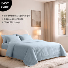 Stripe Glace 400 TC Cotton Bedsheet